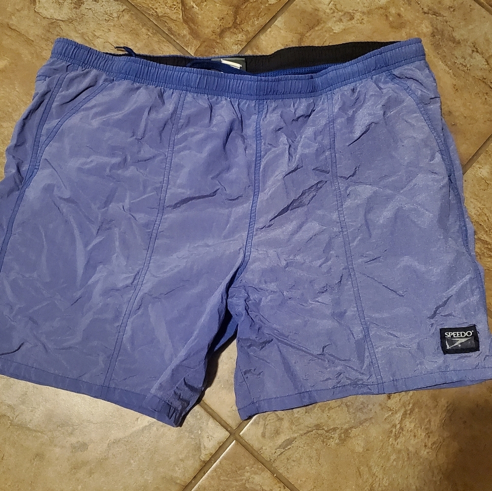 Speedo Performance Swim Trunks in Periwinkle Vintage Sz Large